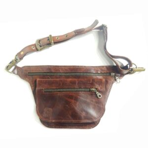 Riñonera de Cuero  artesanal unisex