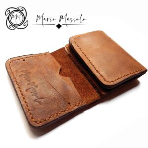 Billetera de Cuero encerado  hecho a mano Modelo Livorno