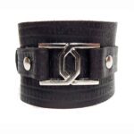 Pulsera de cuero ancha