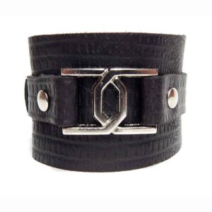 Pulsera de cuero ancha
