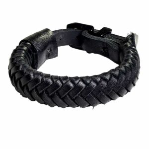 pulsera-de-cuero-trenzada-artesanal-negra