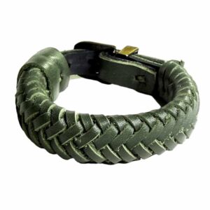 Pulsera de cuero trenzada Mario Massolo